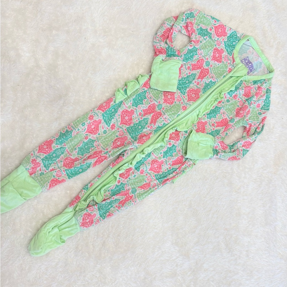 Poppy Kids Co Christmas Footsie Pajamas